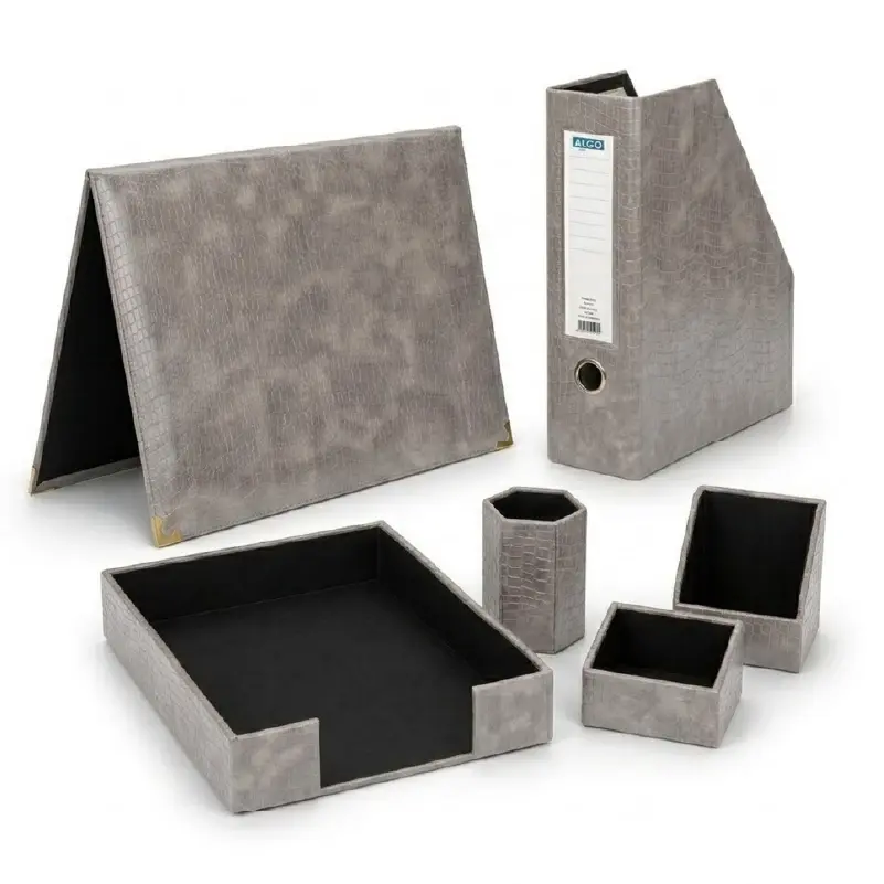 Ensemble de Bureau Simili Cuir Croco