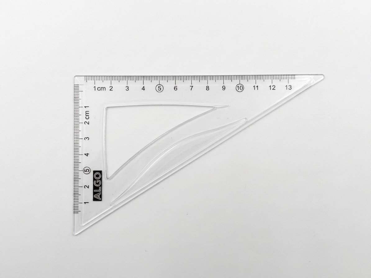 Equerre 13 cm transparent