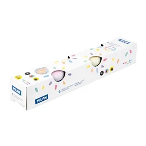 Boîte 6 pots 40 ml peinture au doigts couleurs pastel