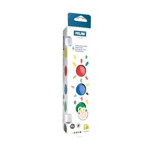 Boîte 6 pots 25 ml peinture au doigt couleurs basiques