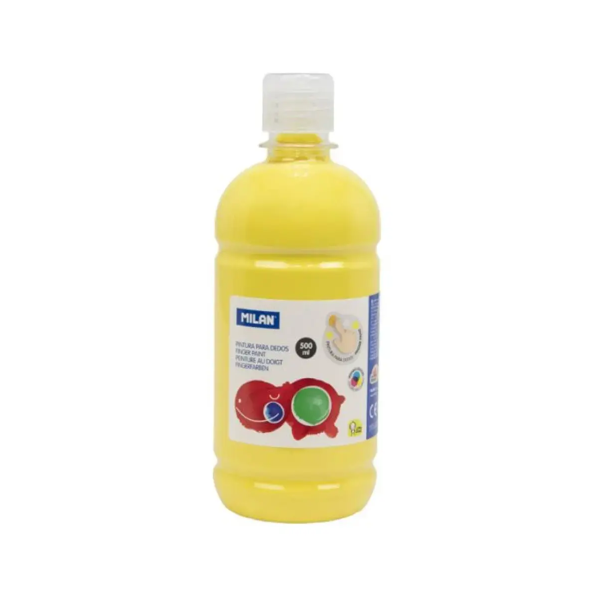 Bouteille peinture au doigt 500 ml jaune