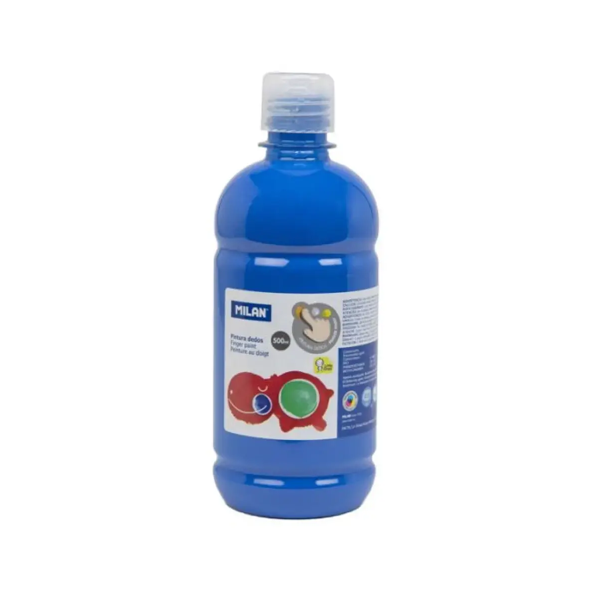 Bouteille peinture au doigt 500 ml bleu