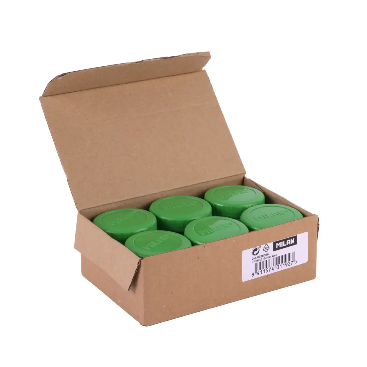 Boîte 6 pots de gouache 40 ml vert clair