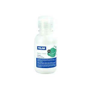 Bouteille gouache 125 ml blanc métallisé