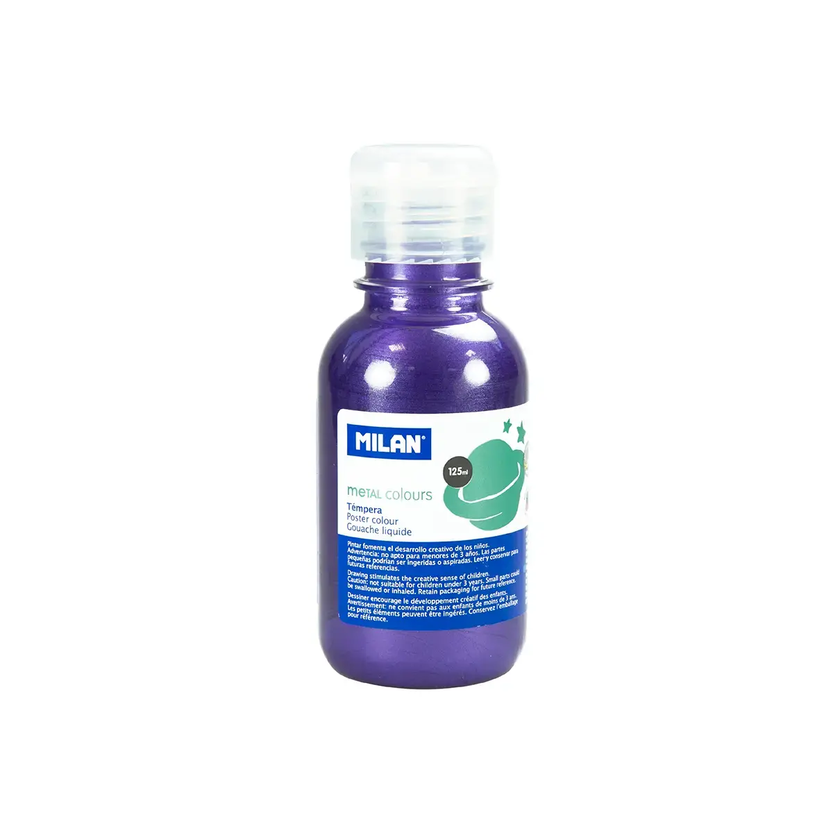 Bouteille gouache 125 ml lilas métallisé
