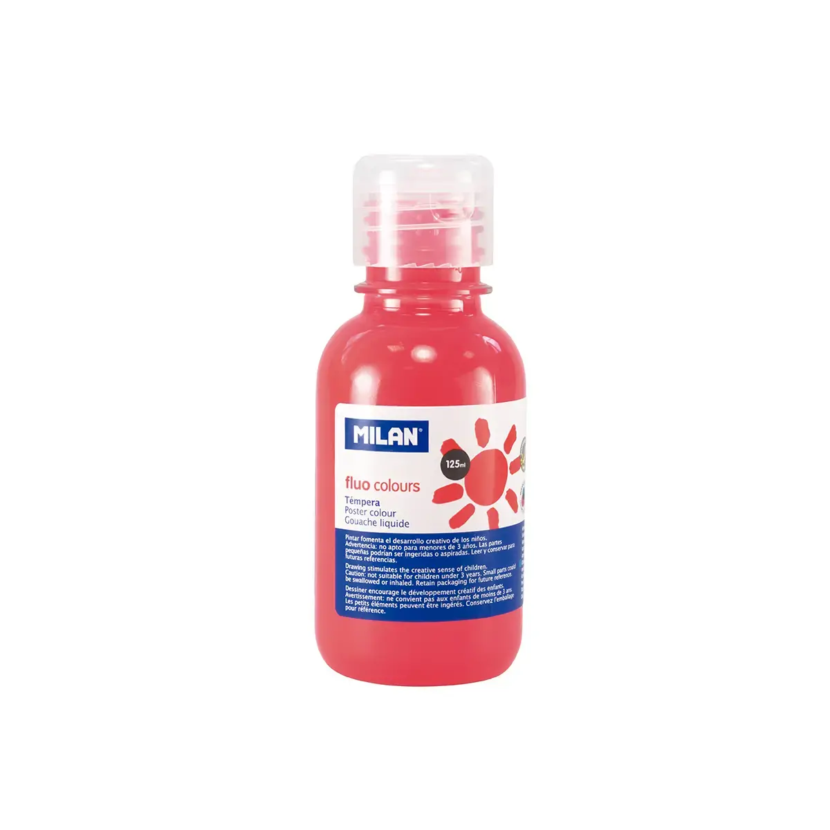 Bouteille gouache 125 ml corail fluo