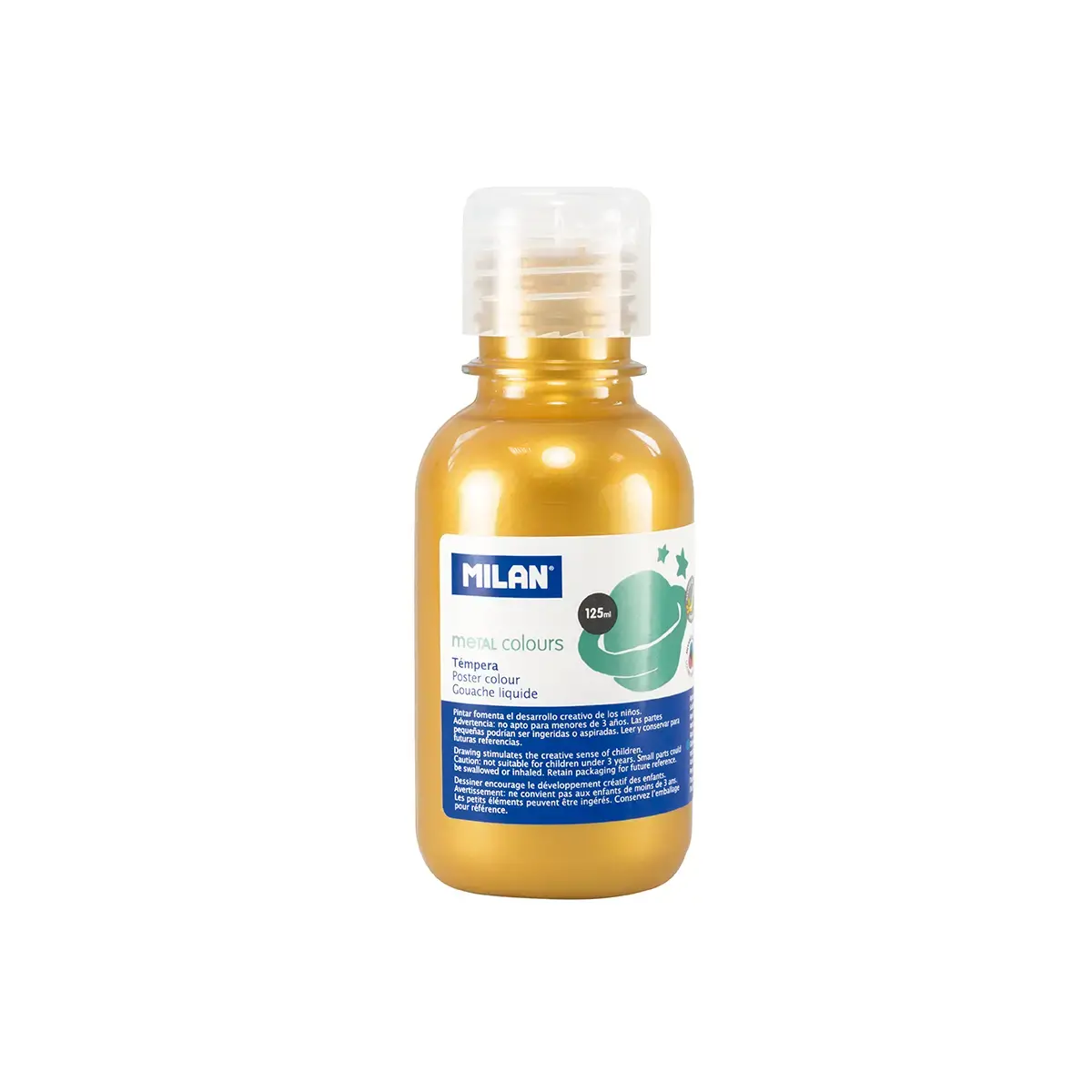 Bouteille gouache 125 ml or