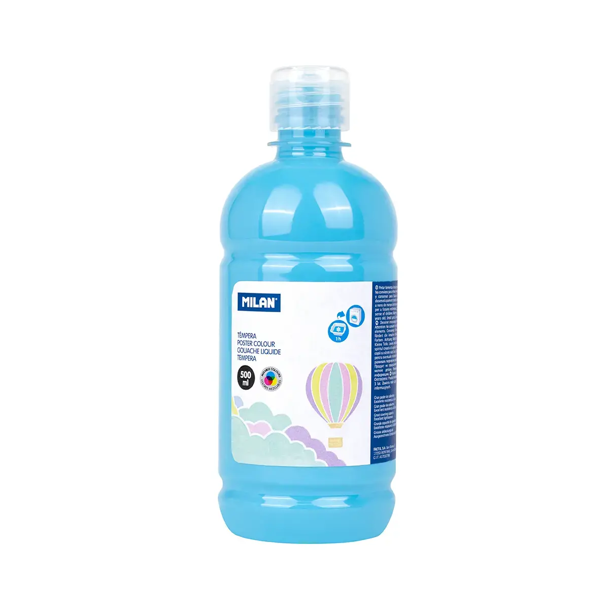 Bouteille gouache 500 ml bleu clair pastel