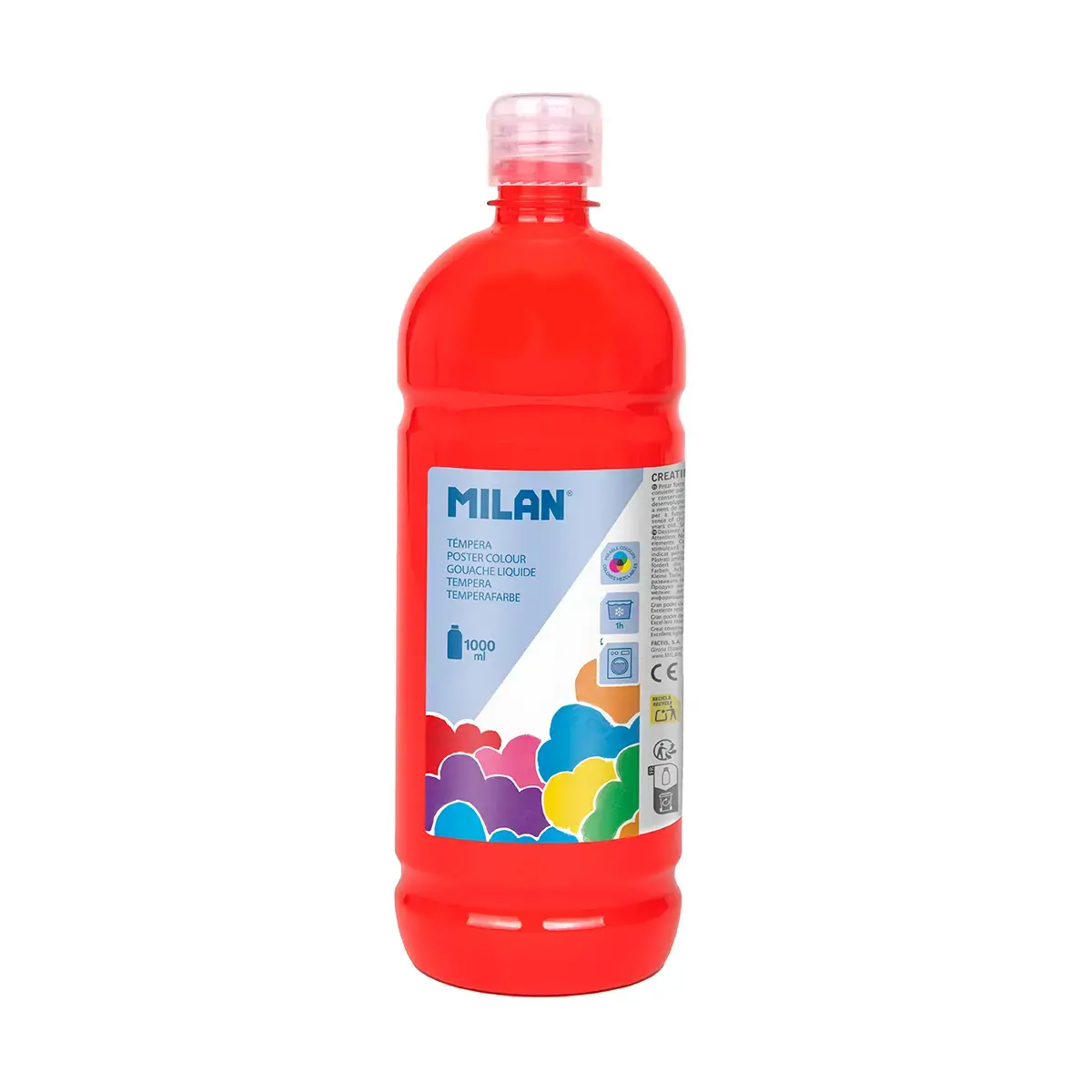 Bouteille gouache 1000 ml vermillon