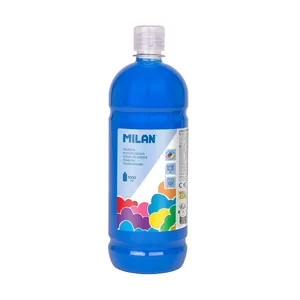 Bouteille gouache 1000 ml bleu cyan