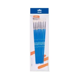 Sachet 8 pinceaux soie de porc ronds pour colle et gouache série 511 nº4