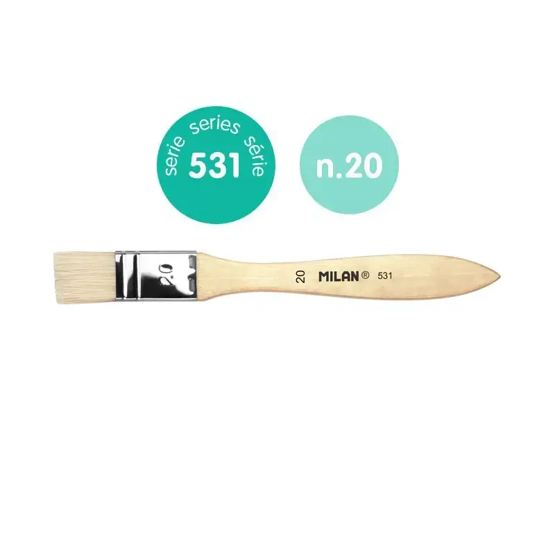Pinceau spalter soie de porc Chungking pour vernis et peinture à l’huile série 531, 20 mm