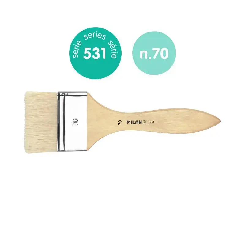 Pinceau spalter soie de porc Chungking pour vernis et peinture à l’huile série 531, 70 mm