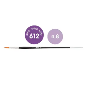 Sachet 6 pinceaux 'Premium Synthetic' ronds manche long série 612 nº 8