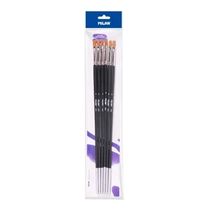 Sachet 6 pinceaux 'Premium Synthetic' plats manche long série 622 nº 6