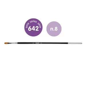 Sachet 6 pinceaux 'Premium Synthetic' langue de chat manche long série 642 nº 8