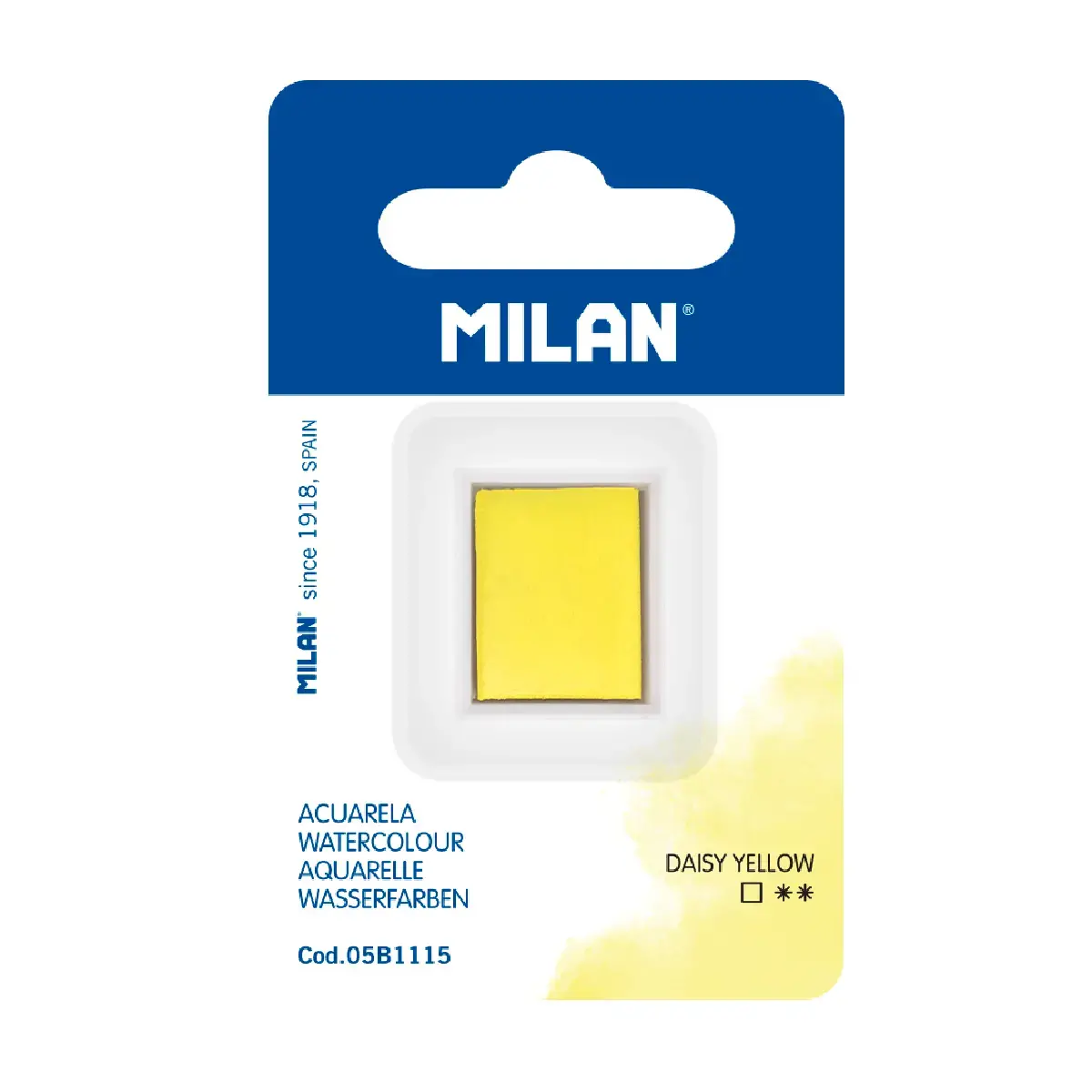 Recharge aquarelle demi-godet MILAN Art, jaune
