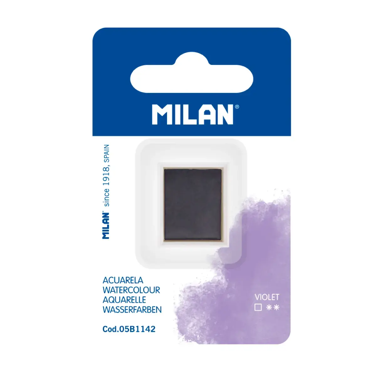 Recharge aquarelle demi-godet MILAN Art, violet