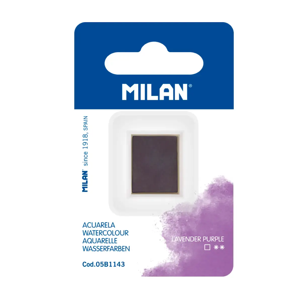 Recharge aquarelle demi-godet MILAN Art, lilas clair