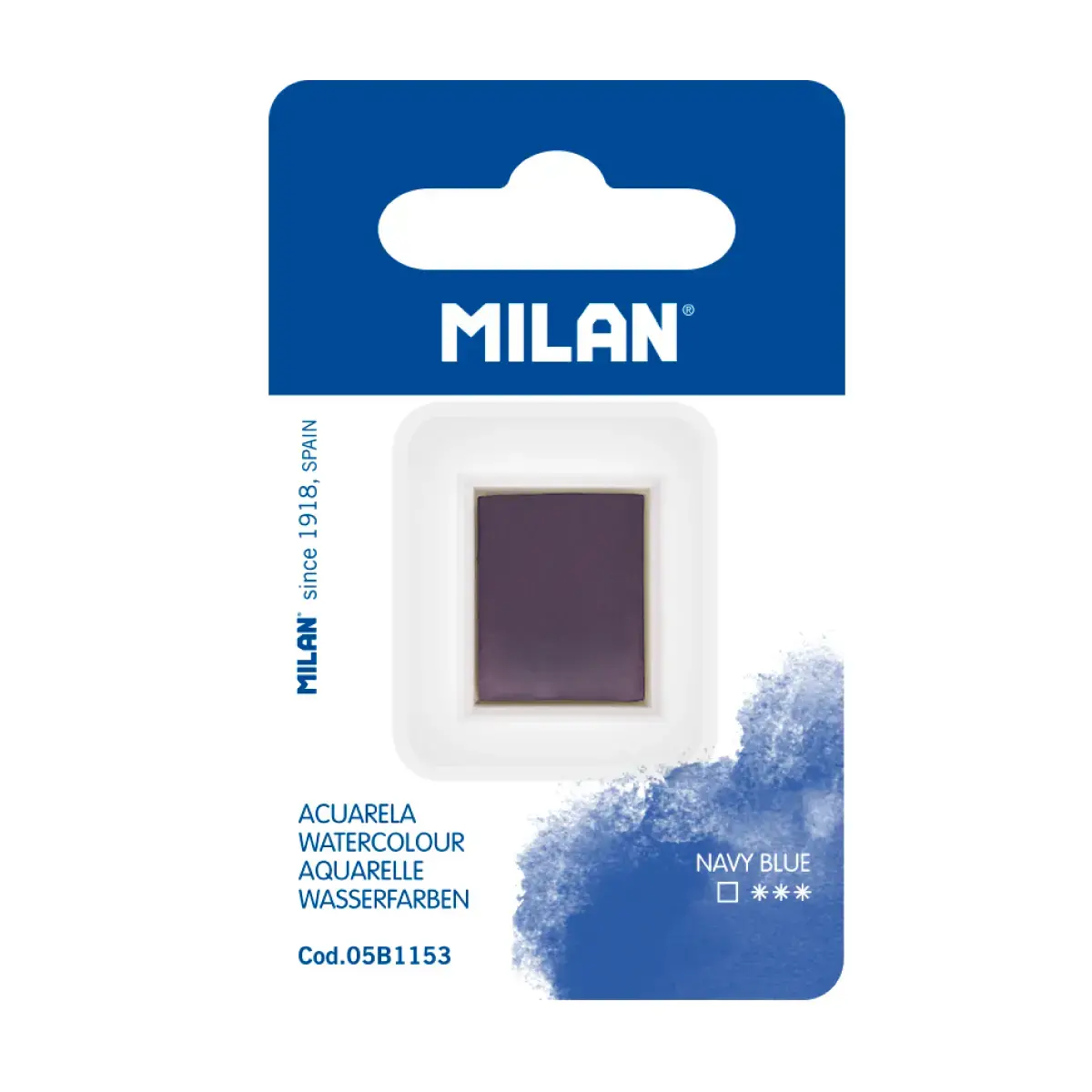 Recharge aquarelle demi-godet MILAN Art, bleu marine