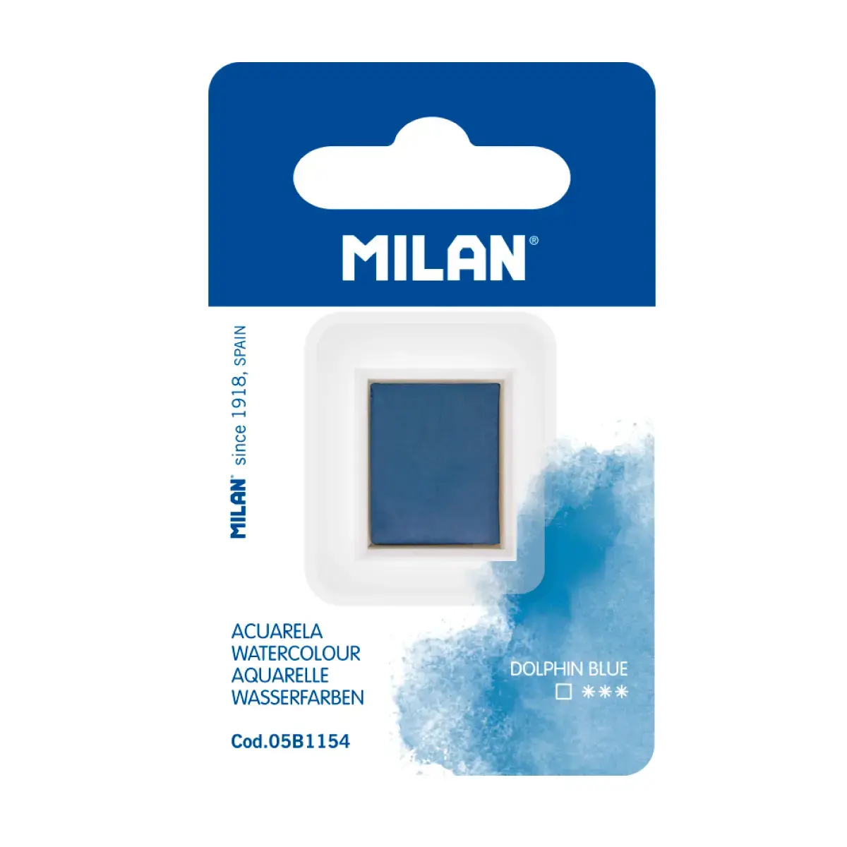 Recharge aquarelle demi-godet MILAN Art, bleu delft