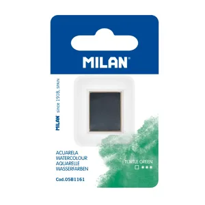 Recharge aquarelle demi-godet MILAN Art, vert foncé