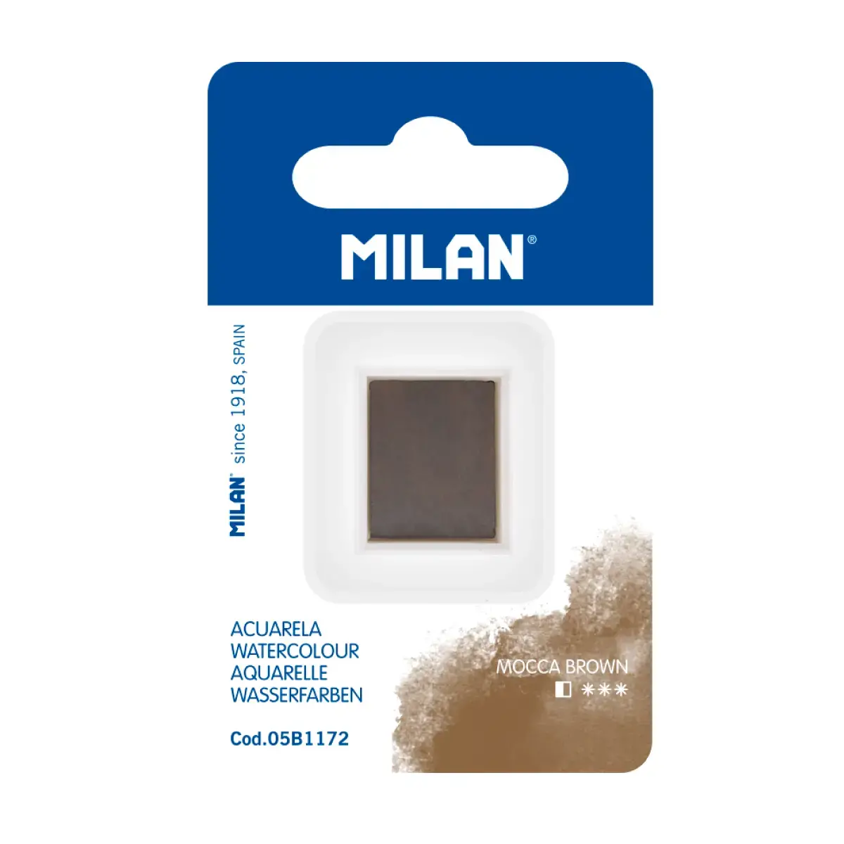 Recharge aquarelle demi-godet MILAN Art, marron