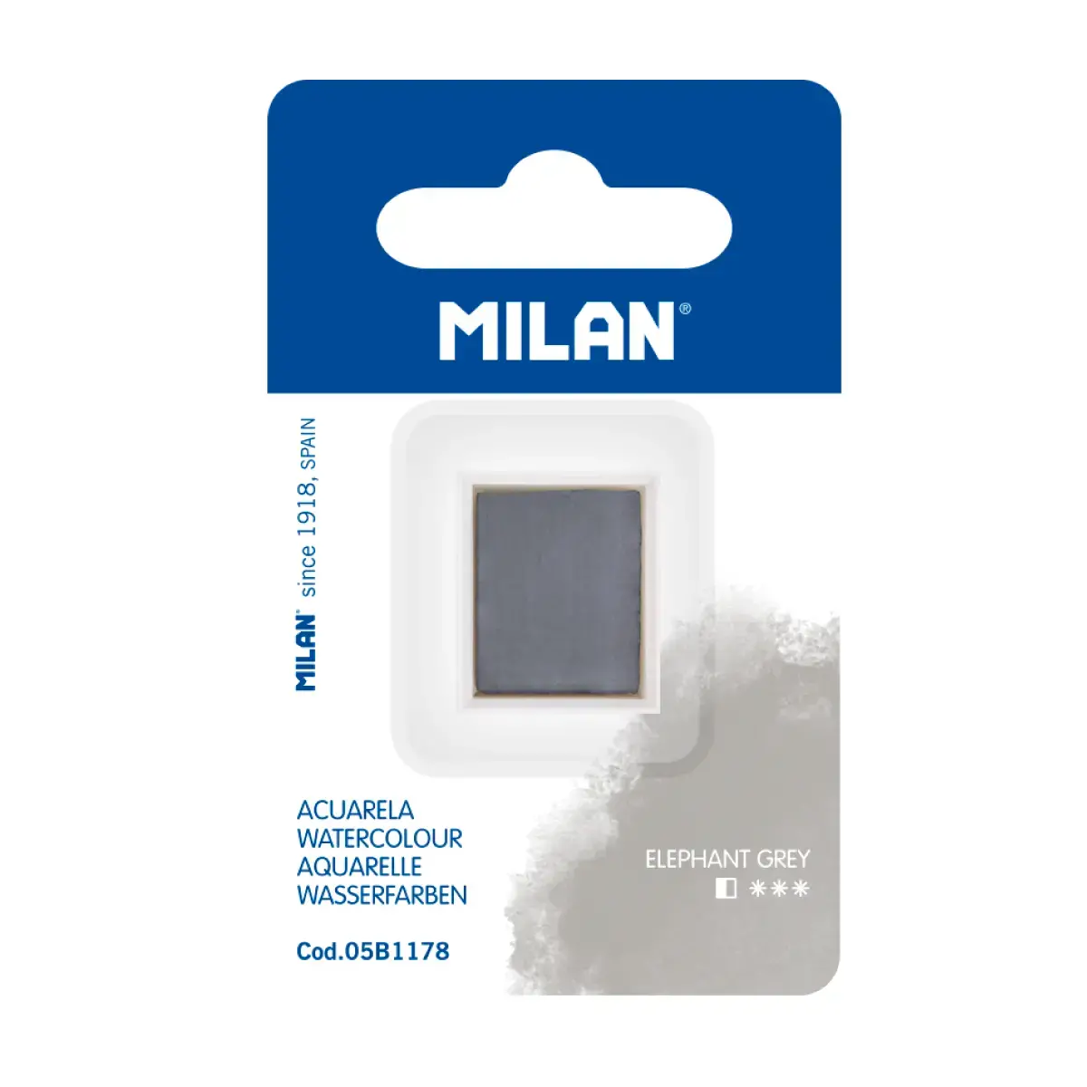 Recharge aquarelle demi-godet MILAN Art, gris