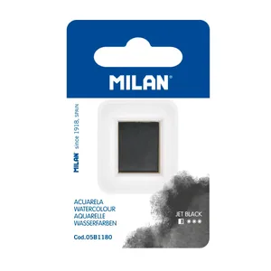 Recharge aquarelle demi-godet MILAN Art, noir