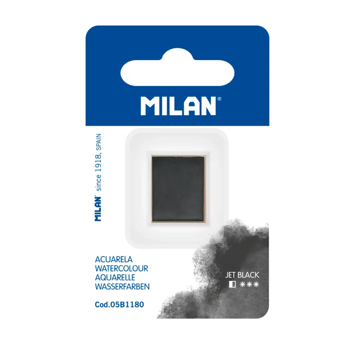 Recharge aquarelle demi-godet MILAN Art, noir