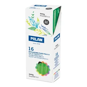 Boîte 16 feutres pointe fine SWAY fineliner 0,4 mm vert