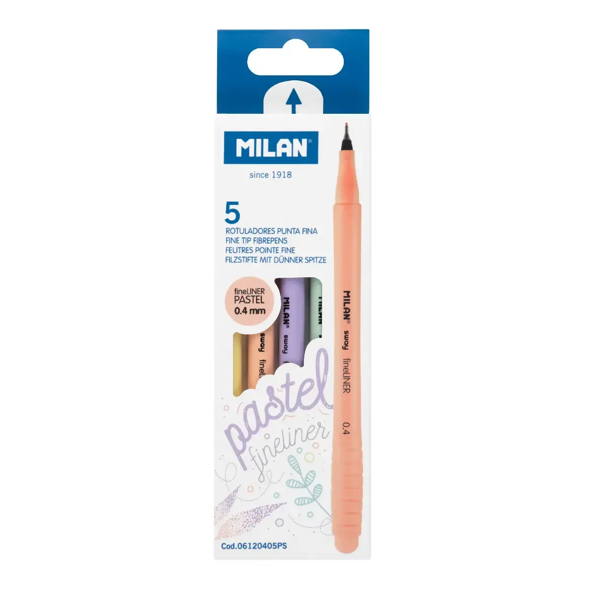 Boîte 5 feutres pointe fine SWAY Pastel fineliner 0,4 mm
