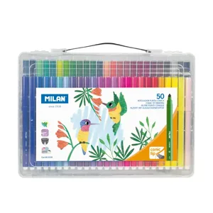 Mallette 50 feutres pointe conique (design colibri)
