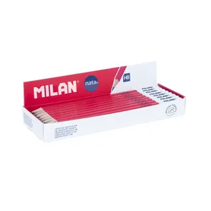 Boîte présentoir 24 crayons graphite HB carrés, MILAN nata® 624