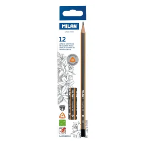 Boîte 12 crayons graphite 4B triangulaires