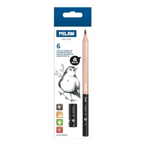 Boîte 6 crayons graphite 6B MAXI triangulaires
