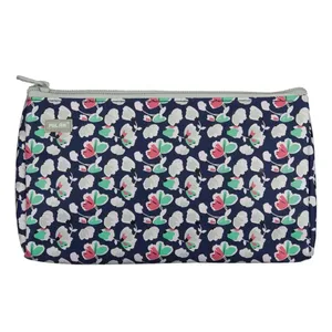 Trousse plate Poppy bleu
