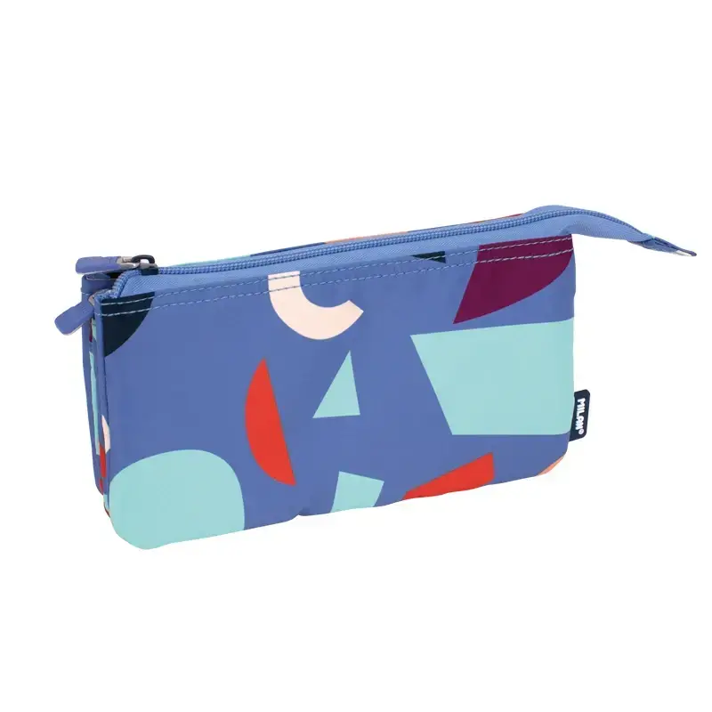Trousse 5 compartiments série spéciale Fun Animals bleu