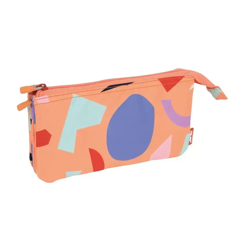 Trousse 5 compartiments série spéciale Fun Animals orange