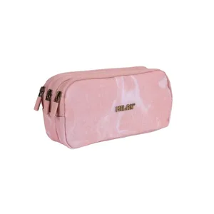 Trousse 3 fermetures éclair série Lava, rose