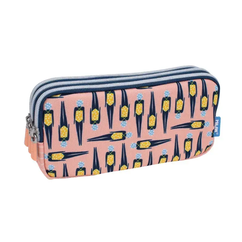 Trousse 3 fermetures éclair série spéciale Swims 2, rose et jaune