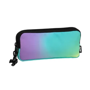 Trousse 3 fermetures éclair Sunset, turquoise