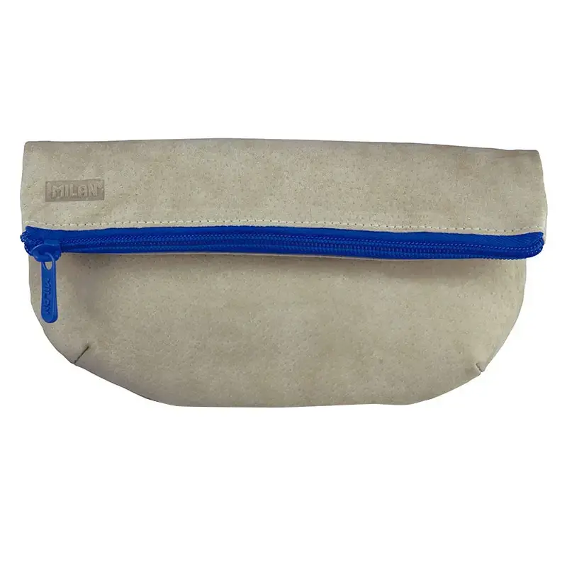 Trousse pliée Leather bleu