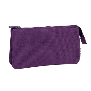 Trousse 3 compartiments Knit violet