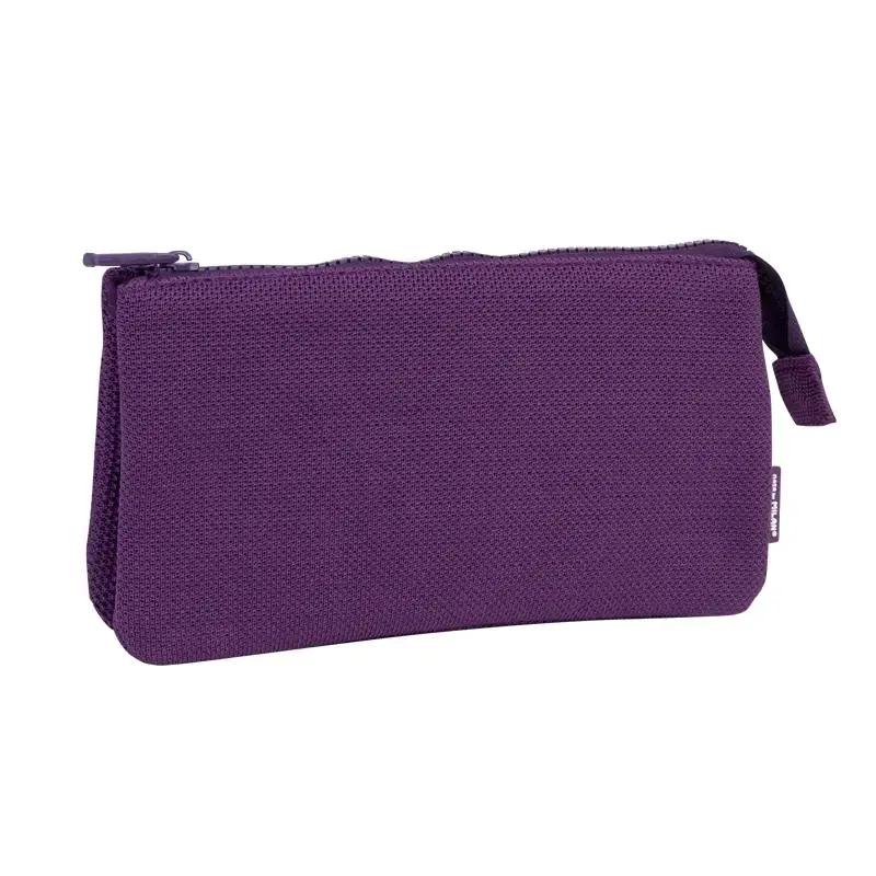 Trousse 3 compartiments Knit violet