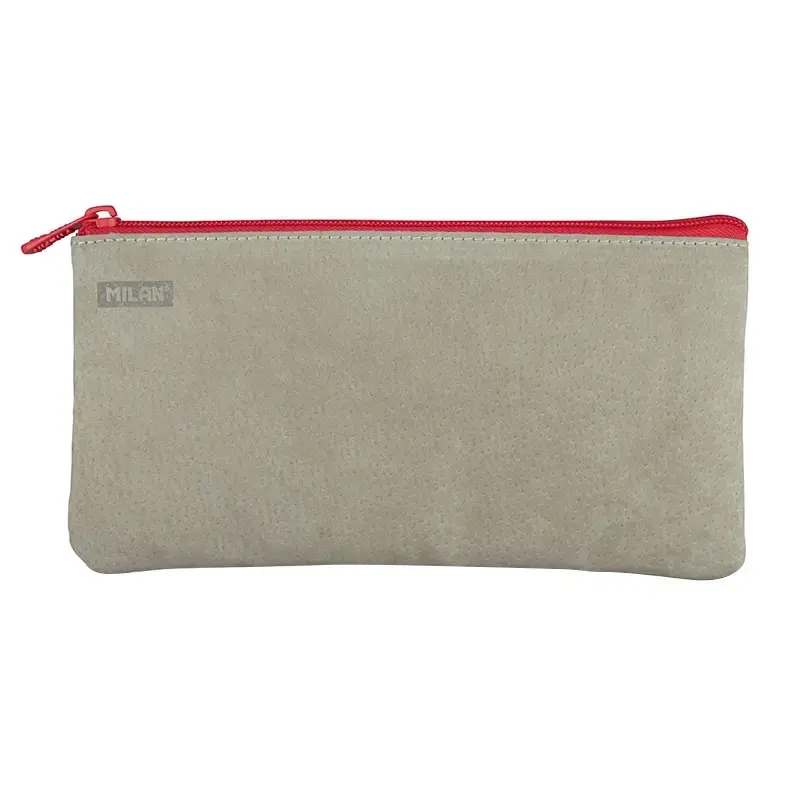 Trousse 3 compartiments Leather rouge