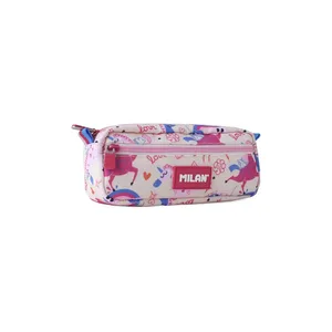 Trousse rectangulaire 2 fermetures éclair série spéciale Flowicorn