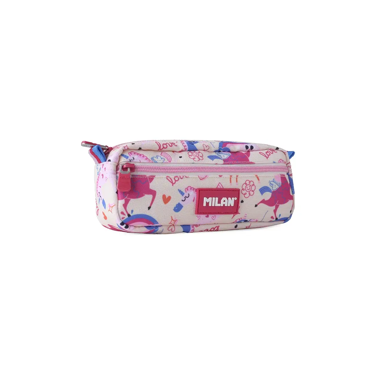Trousse rectangulaire 2 fermetures éclair série spéciale Flowicorn