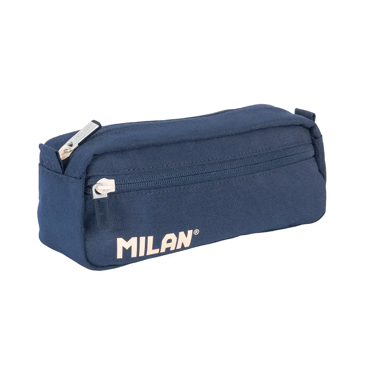 Trousse rectangulaire 2 fermetures éclair 430 since 1918 collection, bleu marine