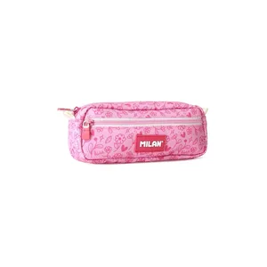 Trousse rectangulaire 2 fermetures éclair série spéciale Pink Flowers